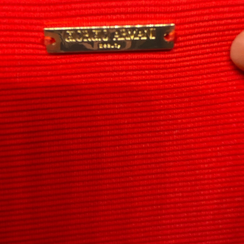 Giorgio Armani Red Crescent Clutch Wristlet - Picture 7 of 11